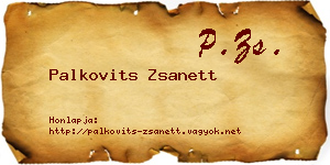 Palkovits Zsanett névjegykártya